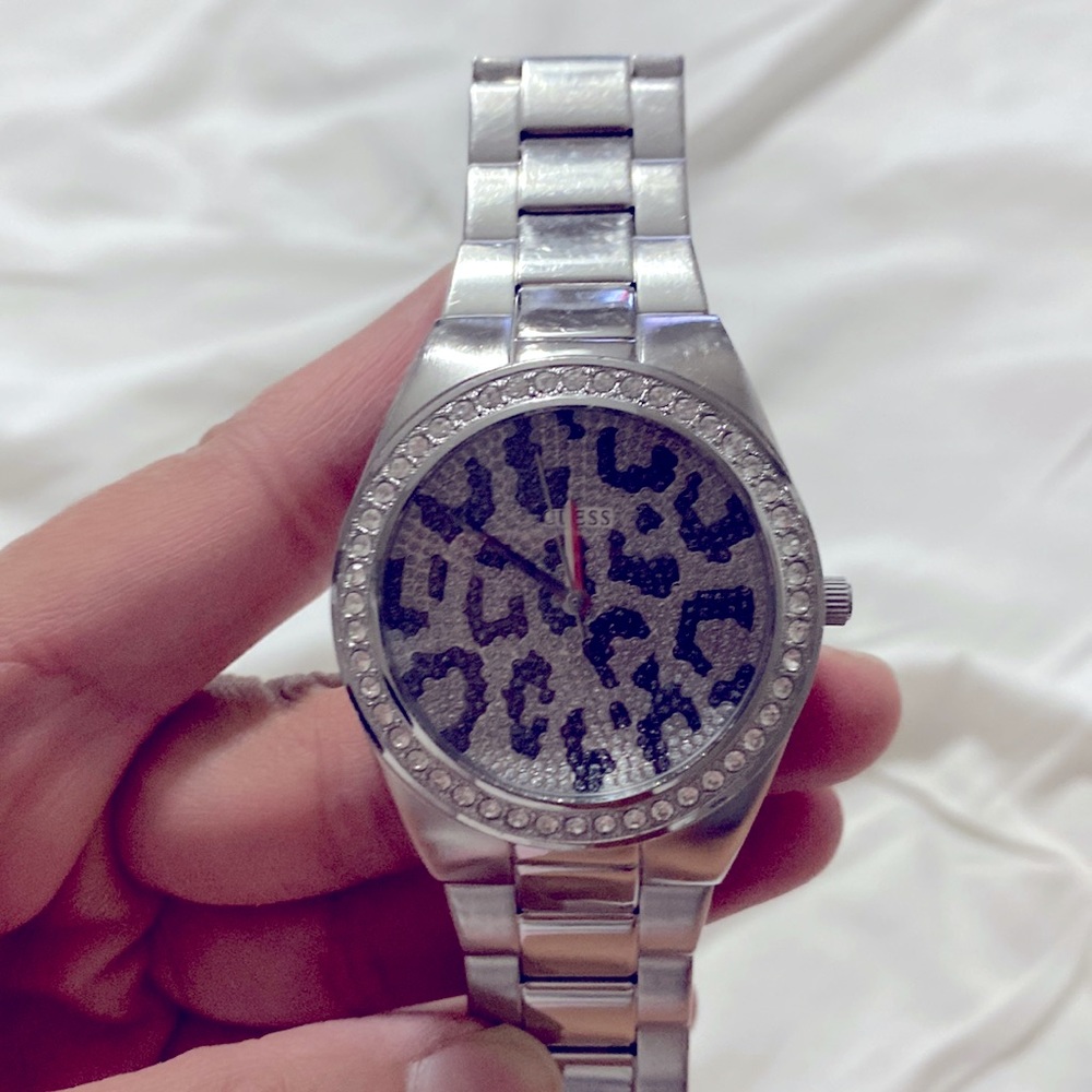 Guess leopard print watch